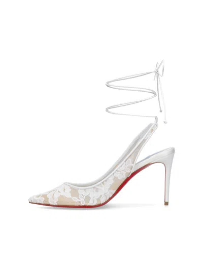 Shop Christian Louboutin With Heel In White