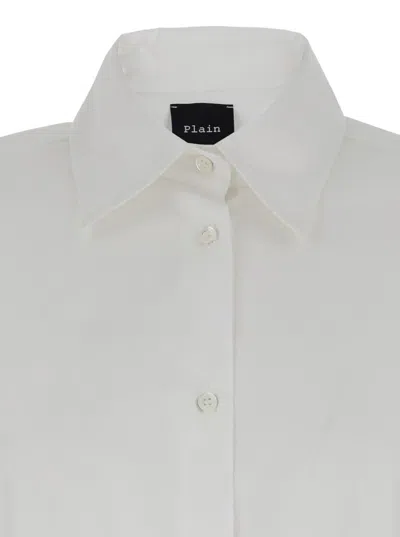 Shop Plain Oversized White Shirt In Cotton Woman