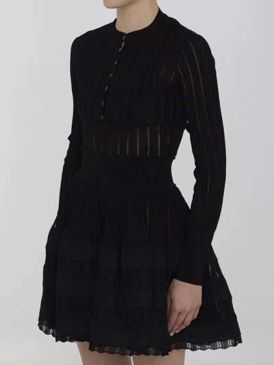 Shop Alaïa Crinoline Cardigan In Black