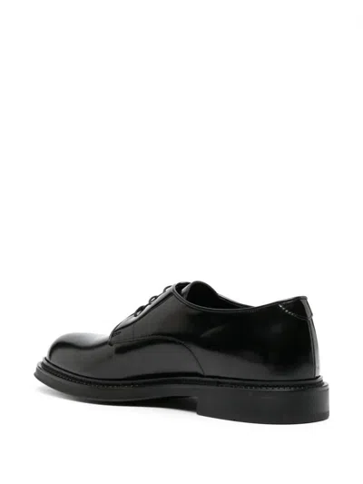 Shop Emporio Armani Derby Vitelloi Spa Shoes In Black