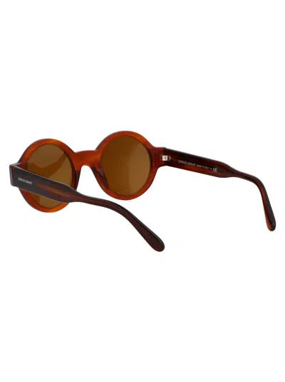 Shop Giorgio Armani Sunglasses In 594433 Striped Havana