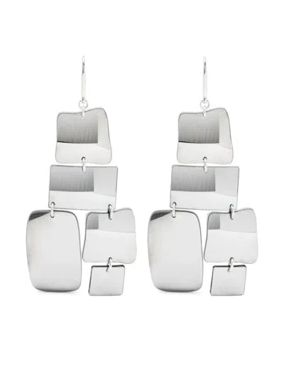 Shop Isabel Marant Dangle-design Earrings In Anthracite/silver