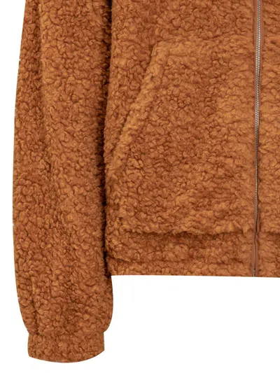 Shop Marni Teddy Jacket In Wool Blend In Brown