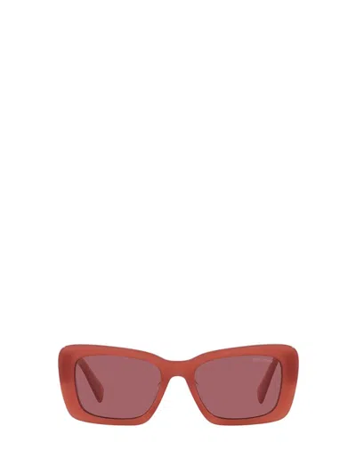Shop Miu Miu Eyewear Sunglasses In Cognac Opal