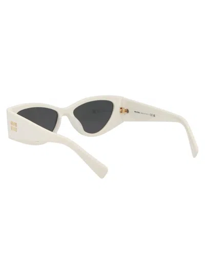 Shop Miu Miu Sunglasses In 1425s0 White
