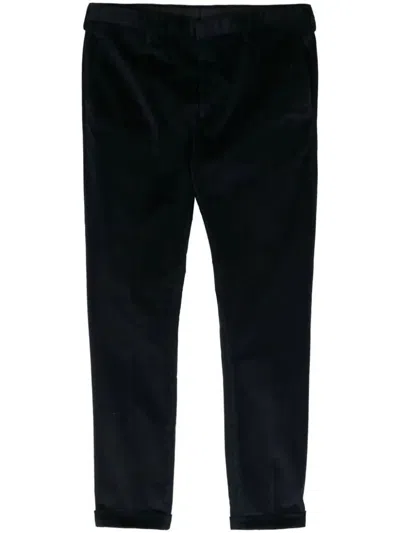 Paul Smith Mid-rise Tapered Trousers In Blue