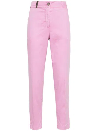Shop Peserico Trousers In Pink