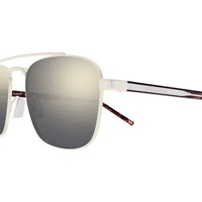 Shop Saint Laurent Eyewear Sunglasses In Ivory