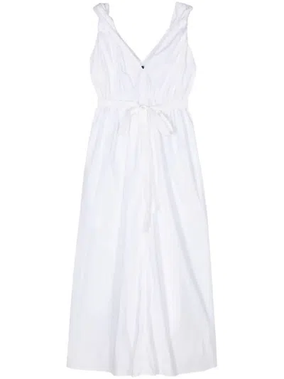 Sofie D Hoore Sleeveless Dress With Elastic Waist In White