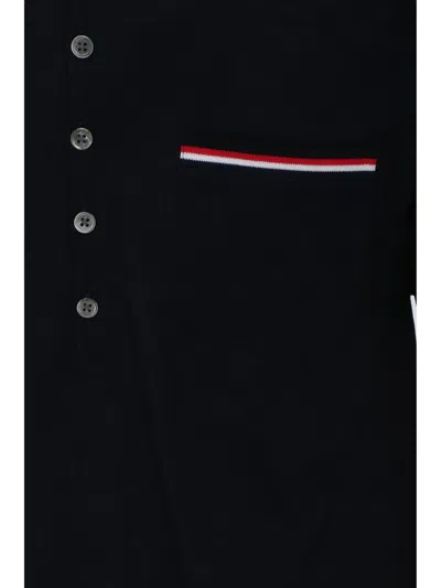 Shop Thom Browne Polo Shirts In Navy