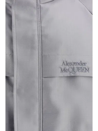 Shop Alexander Mcqueen Jackets In Steel