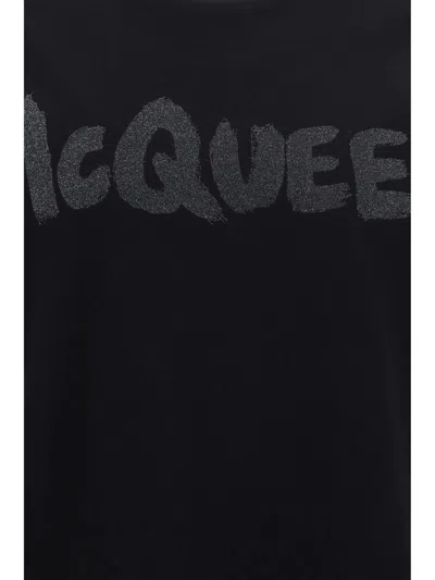 Shop Alexander Mcqueen T-shirts In Black/steel