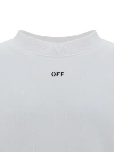 Shop Off-white Sweatshirts In White Black