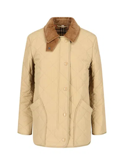 Shop Burberry Jackets In Beige