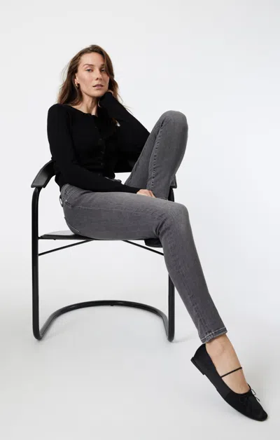 Shop Mavi Alexa Skinny In Mid Smoke Indigo Shape In Grey