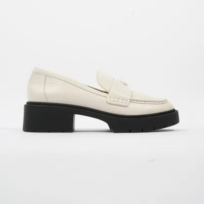 Shop Coach Leah Loafer Leather In White