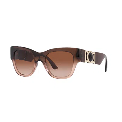 Shop Versace Ve 4415u 533213 52mm Womens Cat Eye Sunglasses In Brown