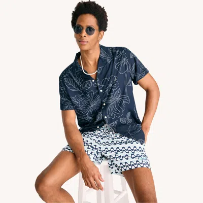 Shop Nautica Sustainably Crafted 5" Printed Swim In Multi