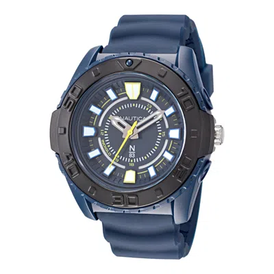 Shop Nautica Textured Silicone 3-hand Watch In Multi