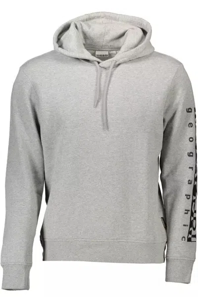 Napapijri Gray Cotton Sweater In Grey