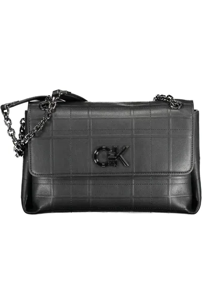 Shop Calvin Klein Elegant Chain-handle Shoulder Women's Bag In Black