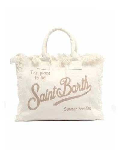 Shop Mc2 Saint Barth Shoulder Bag In Ecru