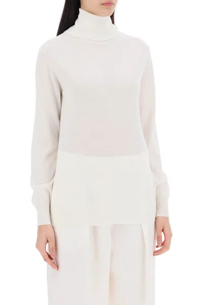 Shop Jil Sander "lightweight Merino Wool Dol In White