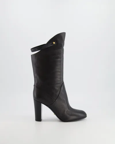 Shop Sergio Rossi Leather Boots With Heel In Black