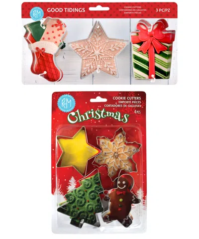Shop R & M International 7 Piece Christmas & Good Tidings Cookie Cutter Set In Silver