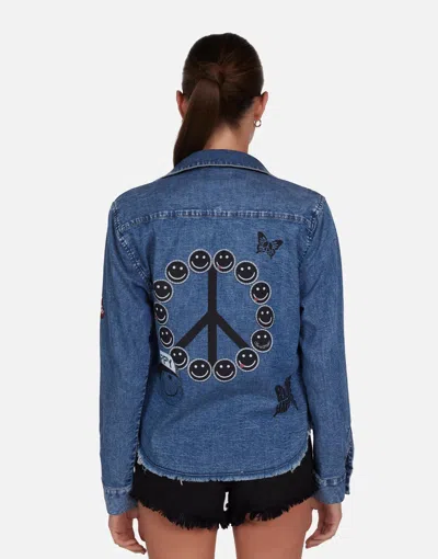 Lauren Moshi Saba Peace Elements In Vintage Denim
