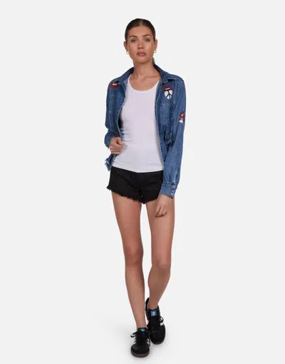 Lauren Moshi Saba Peace Elements In Vintage Denim