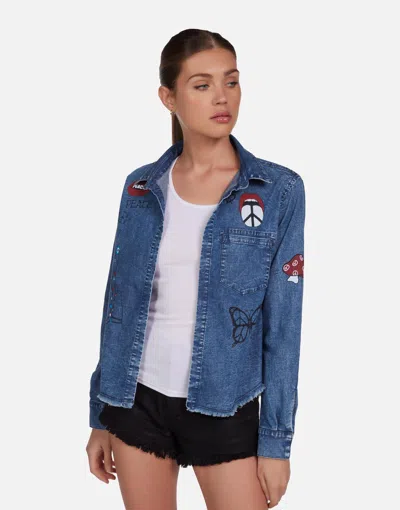 Lauren Moshi Saba Peace Elements In Vintage Denim