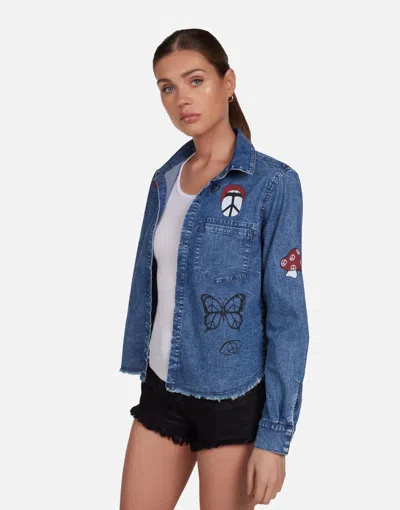 Lauren Moshi Saba Peace Elements In Vintage Denim