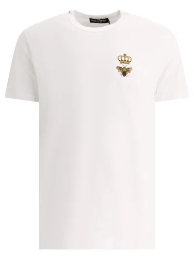 Shop Dolce & Gabbana Embroidered T-shirt In White