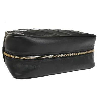 Pre-owned Chanel Bicolore Black Leather Clutch Bag ()