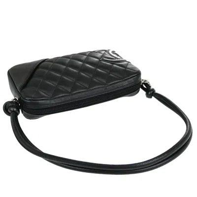 Pre-owned Chanel Cambon Black Leather Shoulder Bag ()