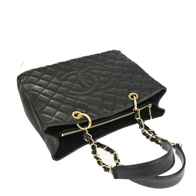 Pre-owned Chanel Grand Shopping Black Calfskin Tote Bag ()