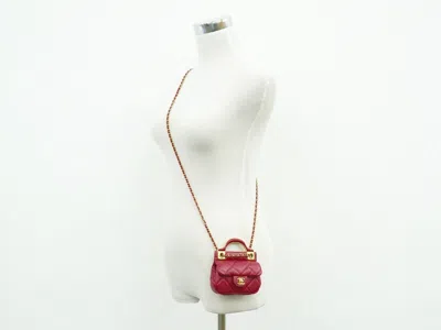 Pre-owned Chanel Classic Flap Red Leather Shoulder Bag ()
