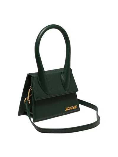 Shop Jacquemus "le Chiquito Moyen" Handbag In Green