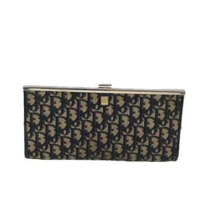 Shop Dior Trotter Brown Canvas Clutch Bag ()