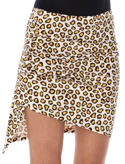 Shop Rabanne Paco  Leopard Printed Skirt