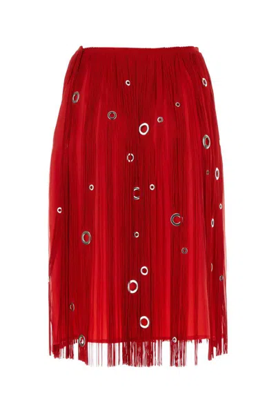 Shop Prada Skirts In Red