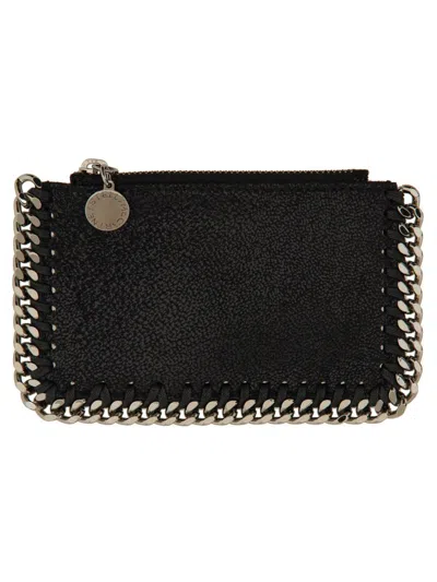 Shop Stella Mccartney Card Holder "falabella" In Black