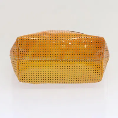 Shop Fendi Yellow Patent Leather Tote Bag ()
