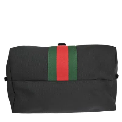 Shop Gucci Black Canvas Backpack Bag ()