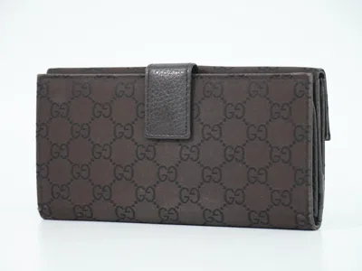 Shop Gucci Brown Synthetic Wallet  ()