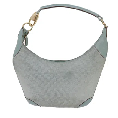 Shop Gucci Hobo Blue Canvas Shoulder Bag ()