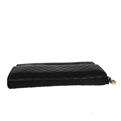 Shop Gucci Micro Ssima Black Leather Wallet  ()