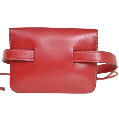 Shop Hermes Hermès -- Red Leather Shoulder Bag ()