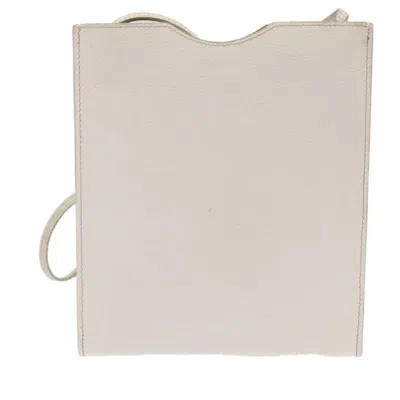 Shop Hermes Hermès White Leather Shoulder Bag ()